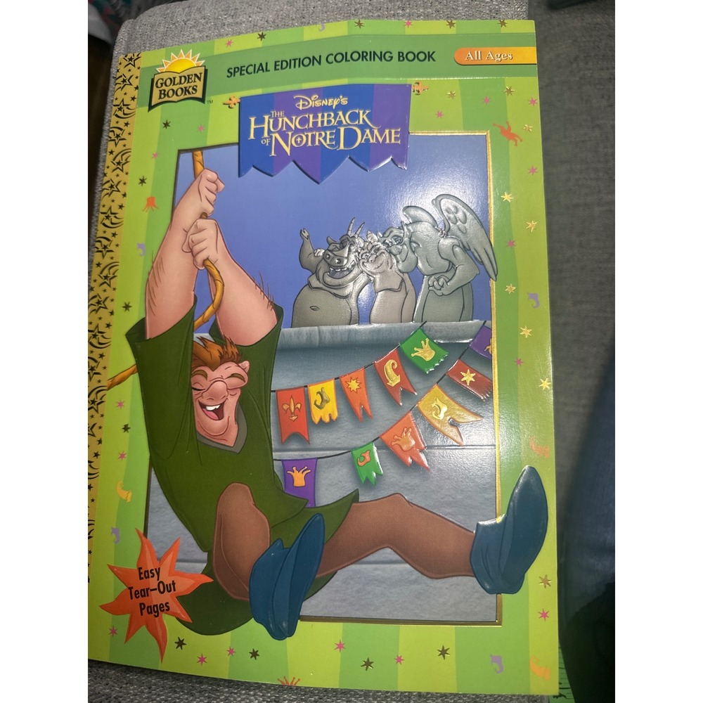 Vintage 1996 Disney‎ Hunchback of Notre Dame Golden Books Coloring Book 5655-30